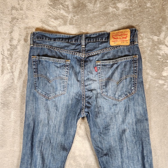 Levi's 505 Jeans Men's 34X30 Straight Leg Distressed Blue - Picture 15 of 16